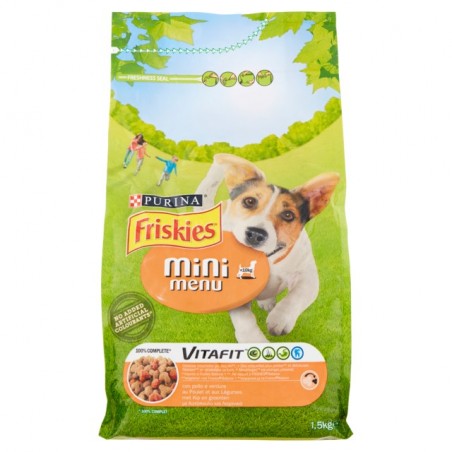 3222270146173FRISKIES DOG CROCCHETTE MINI MENU' POLLO & VERDURE 1500GR