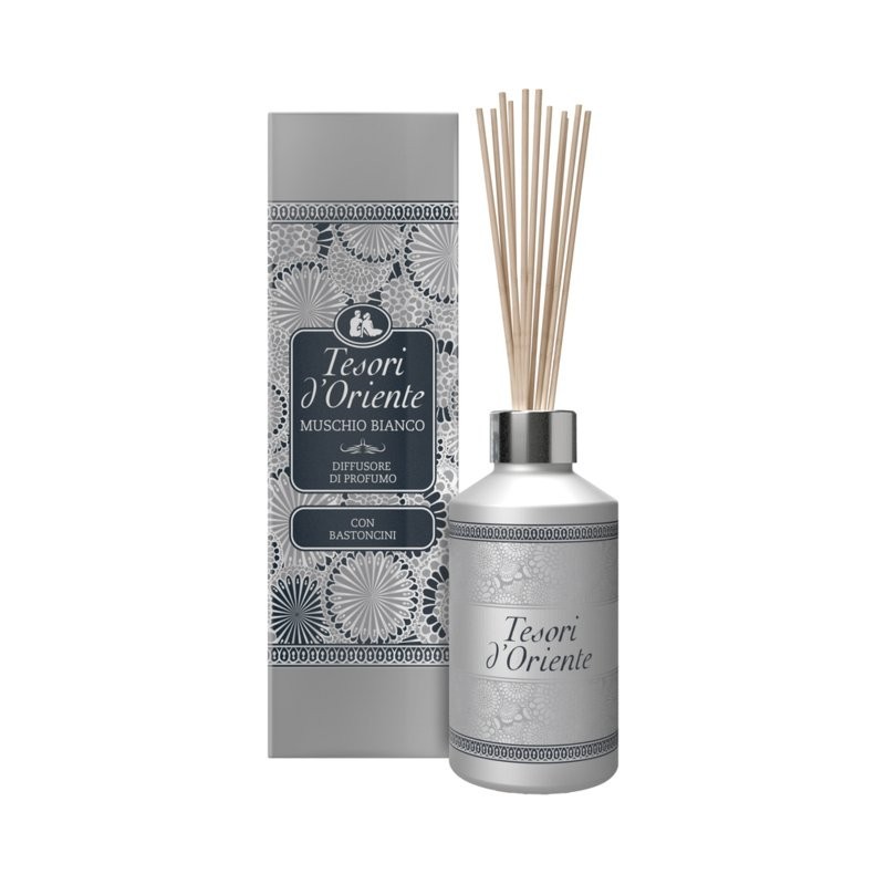 8008970050430Tesori D'oriente Diffusore Bastoncini Muschio Bianco 200ml