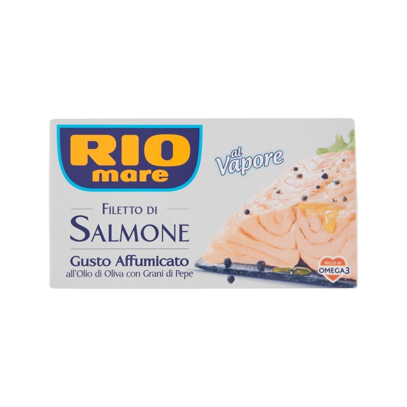 8004030087002Rio Mare Filetti Salmone Gusto Affumicato Al Vapore Con Pepe Nero 150gr
