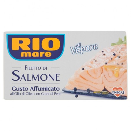 8004030087002Rio Mare Filetti Salmone Gusto Affumicato Al Vapore Con Pepe Nero 150gr