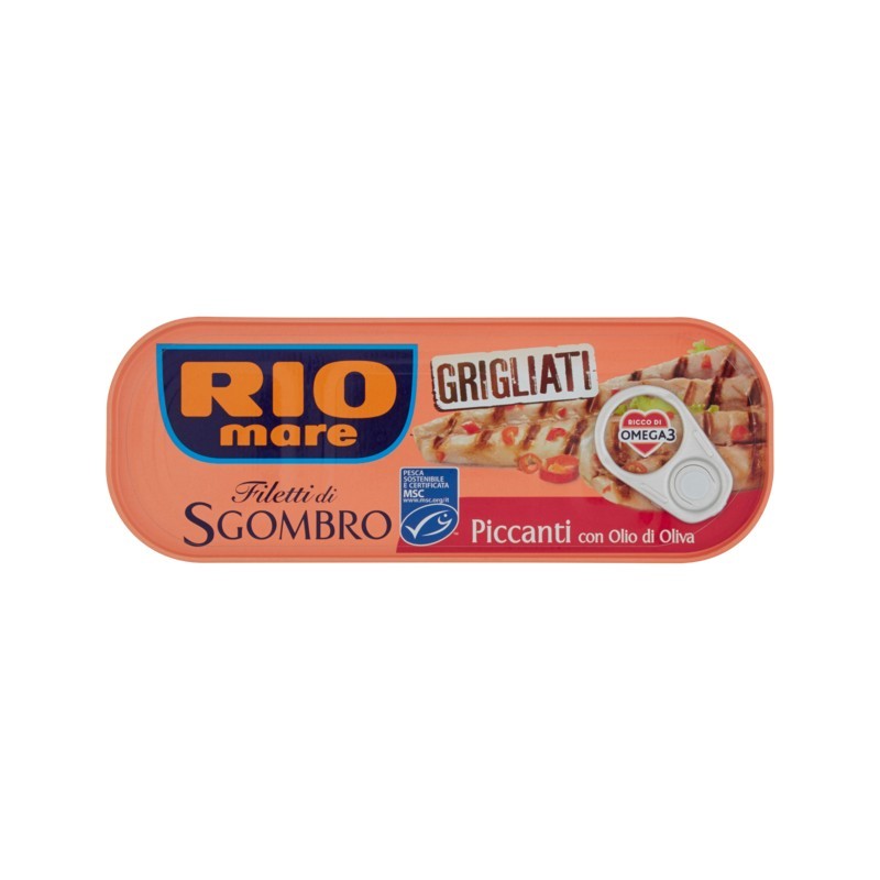8004030622135Rio Mare Filetti Di Sgombro Grigliati Piccanti Con Olio Di Oliva 120gr