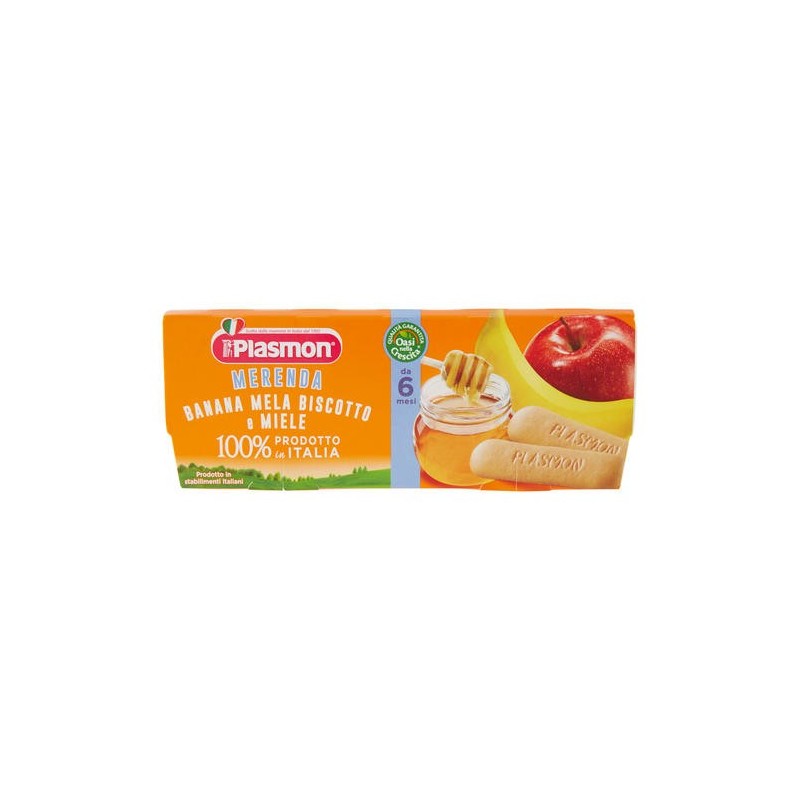 8001040103531Plasmon Merenda Banana,Mela E Biscotto Old 2x120gr