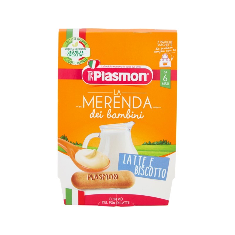 8001040199084Plasmon Merenda Latte Biscotto New 2x120gr