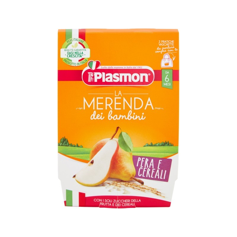 8001040199046Plasmon Merenda Pera E Cereali New 2x120gr
