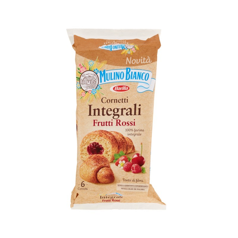 8076809575232Mulino Bianco Cornetti Integrali Frutti Rossi 300gr