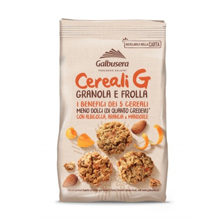 8002190006512Galbusera Cereali G Granola Frolla Albicocca, Arancia E Mandorle 300gr