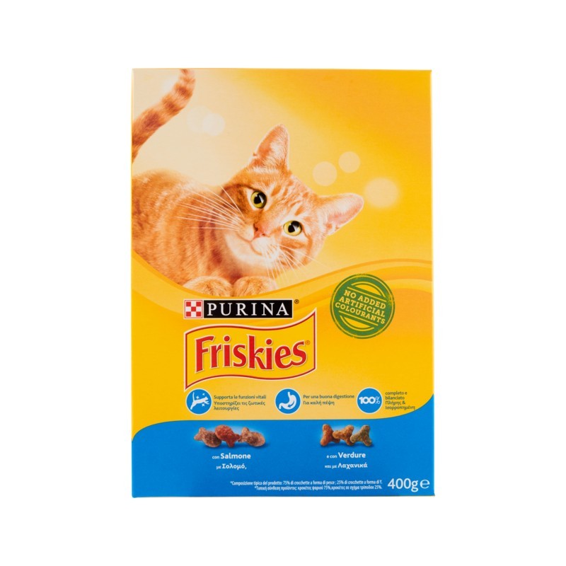 3010470153950Friskies Cat Crocchette Salmone E Verdure 400gr