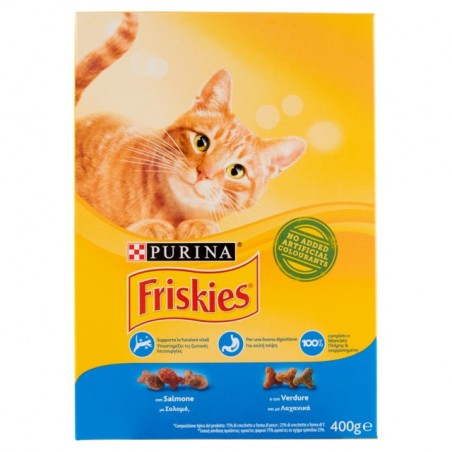 3010470153950Friskies Cat Crocchette Salmone E Verdure 400gr