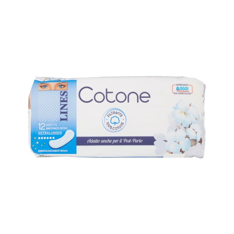 8001480054554Lines Cotone Notte Anotimico Disteso - Extralunghi 12pz