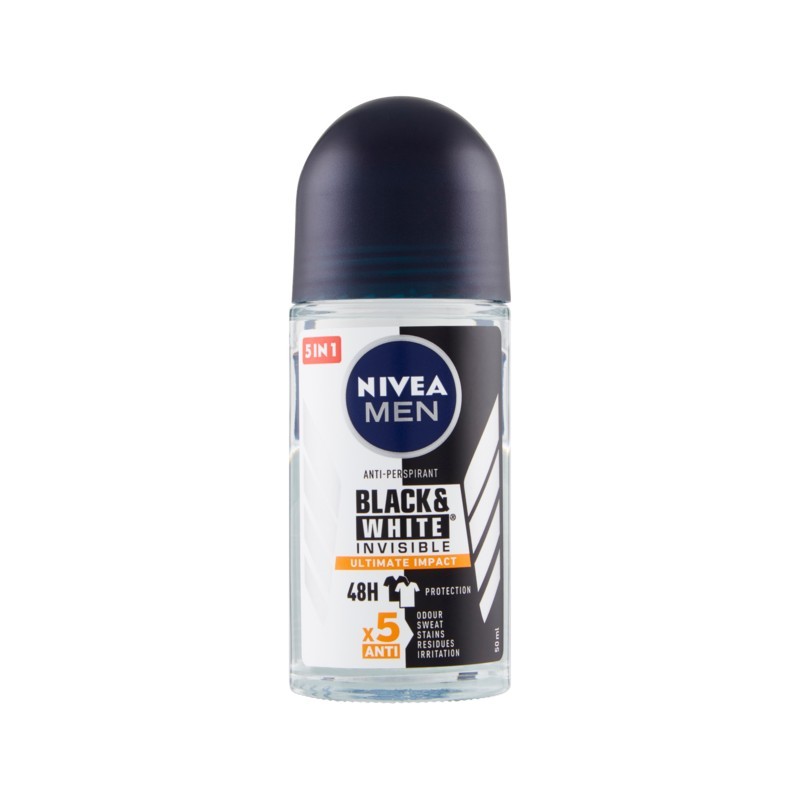 4005900730336NIVEA DEODORANTE ROLL MEN BLACK & WHITE ULTIMATE IMPACT 50ML