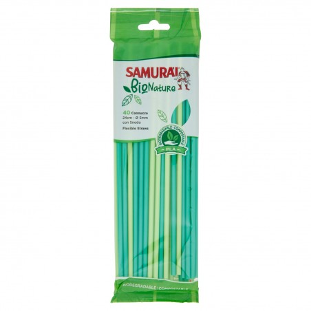 8003350549481Samurai Cannucce Bio Con Snodo 40pz