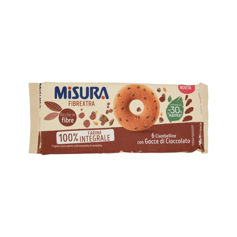 8002590065607Misura Fibrextra Ciambelline Con Gocce Di Cioccolato 230gr