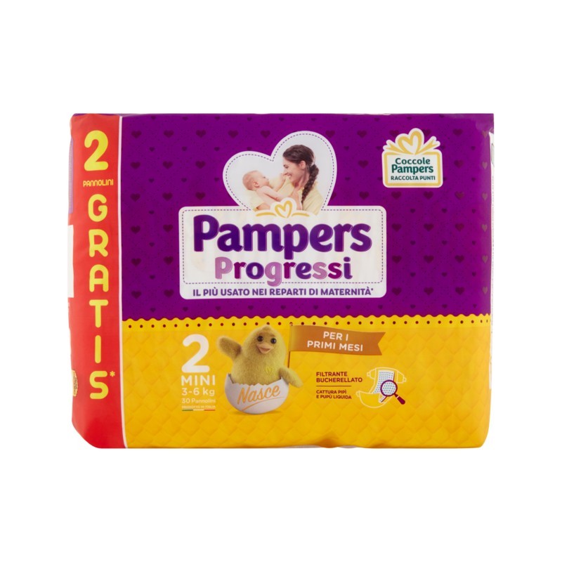 8001480302327Pampers Progressi Mini 3-6kg New 30pz