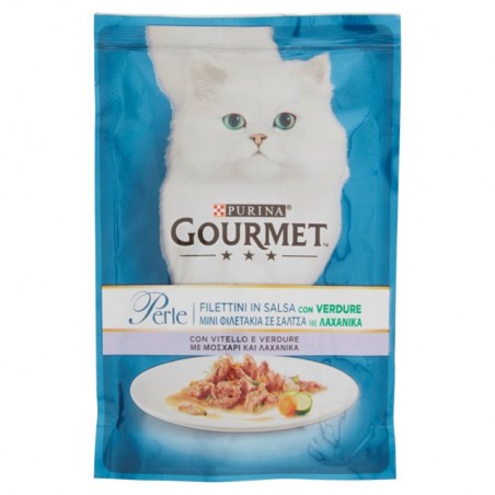 7613030433378Gourmet Cat Perle Filettini Con Vitello E Verdure 85gr