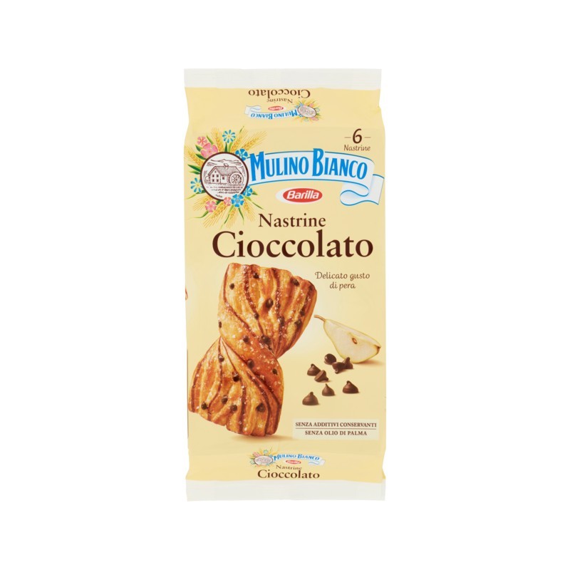 8076809577359Mulino Bianco Nastrine Con Gocce Cioccolato 240gr
