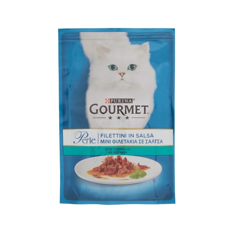 8002205354980Gourmet Cat Perle Filettini Con Coniglio 85gr