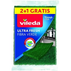 4023103222977Vileda Spugna Ultra Fresh Fibra Verde 2+1pz