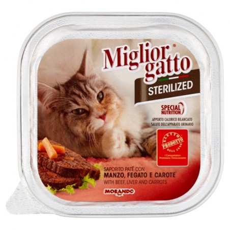 8007520014533Miglior Gatto Sterilized Pate' Manzo, Fegato E Carote 100gr