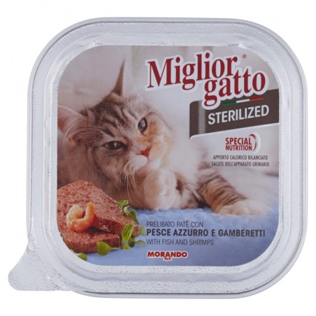 8007520014557MIGLIOR GATTO STERILIZED PATE' PESCE &GAMBERETTI 100GR