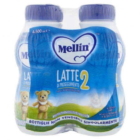3041091492807Mellin 2 Latte Liquido New 4x500ml
