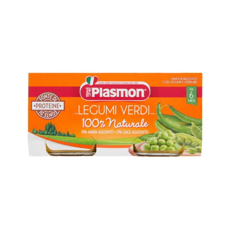 8001040199657Plasmon Omogeneizzati Legumi Verdi 2x80gr
