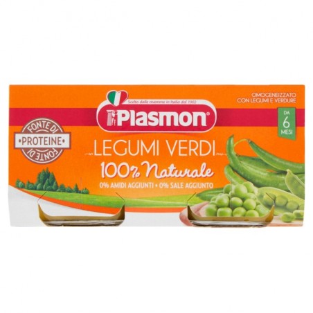 8001040199657Plasmon Omogeneizzati Legumi Verdi 2x80gr