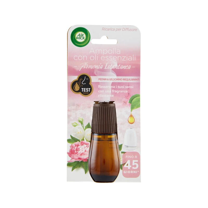 8002910054618Air Wick Ampolla Con Oli Essenziali Poenia E Gelsomino Riequilibranti 45 Giorni 20ml