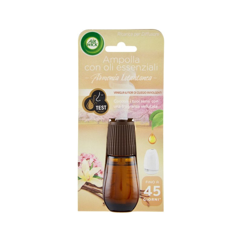 8002910054595Air Wick Ampolla Con Oli Essenziali Vaniglia E Fiori Di Ciliegio Avvolgenti 45gg 20ml