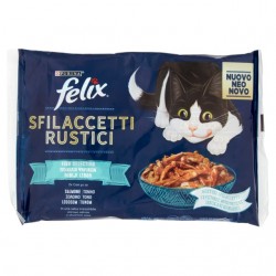 7613037379396Felix Sfilaccetti Rustici Tonno/Salmone 4x80gr