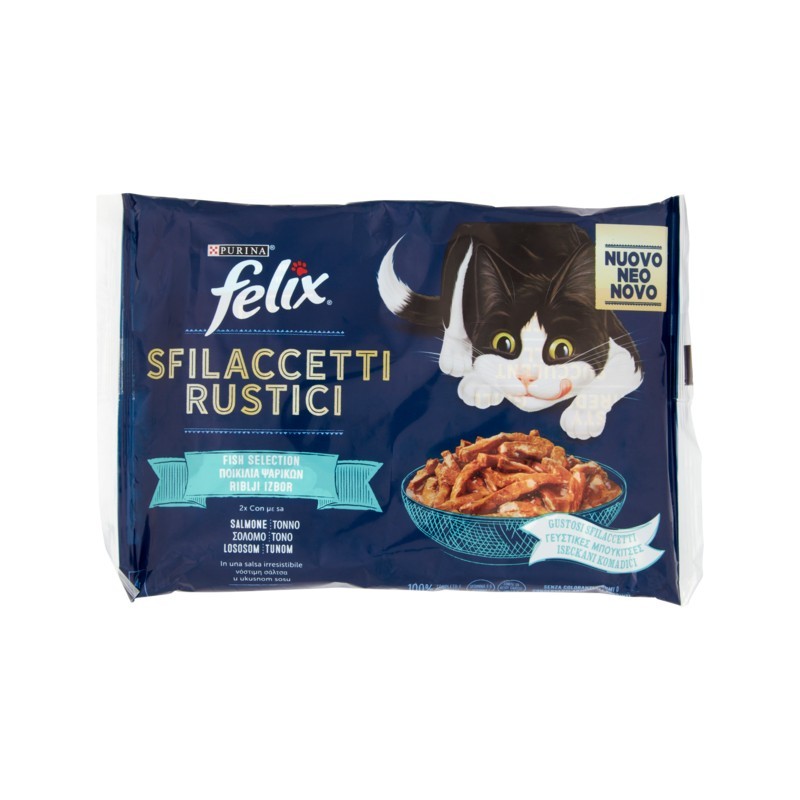 7613037379396Felix Sfilaccetti Rustici Tonno/Salmone 4x80gr