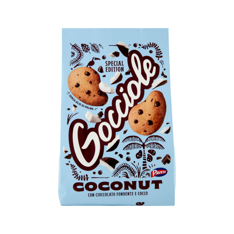 8013355501230Pavesi Gocciole Cocconut 320gr