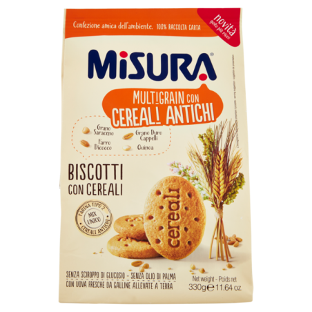 8002590043339Misura Multigrain Biscotti 6 Cereali 330gr