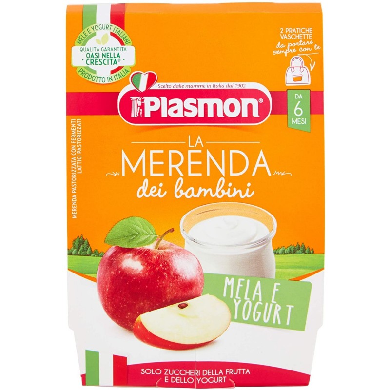 8001040199039Plasmon Merenda Mela/Yogurt New 2x120gr