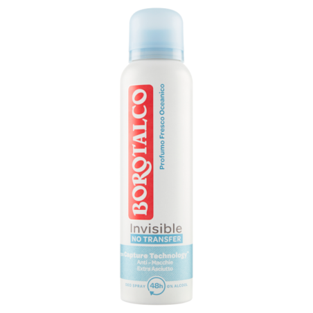 8002410043464Borotalco Deo Spray Invisible No Transfer Profumo Fresco Oceanico 150ml