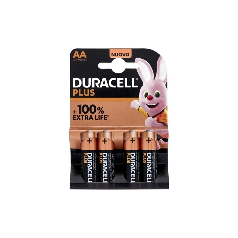 5000394140851Duracell Plus 100% Aa Stilo 4pz 5000394140851Duracell Plus 100% Aa Stilo 4pz