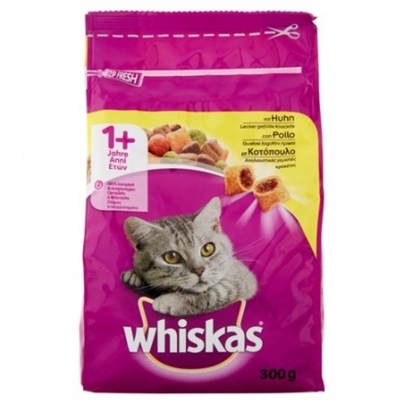 5998749139301Whiskas 1+ Cat Crocchette Pollo 300gr