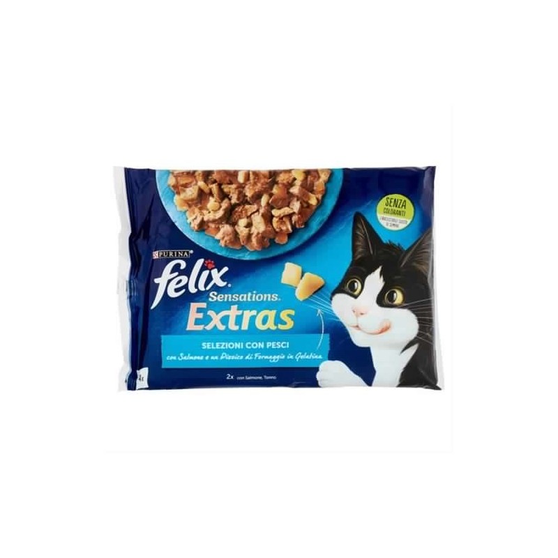7613287487353Felix Sensations Extras Selezioni Con Pesci 4x85gr