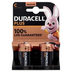 5000394141827Duracell Plus 100% C Mezza Torcia 2pz