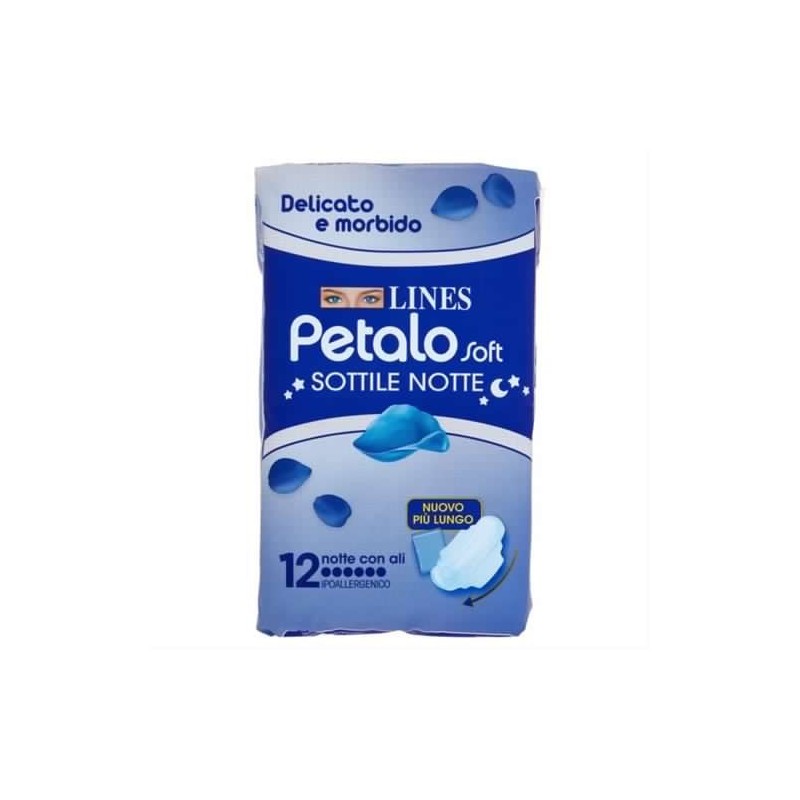 8001480406469Lines Petalo Soft Sottile Notte Con Ali 12pz