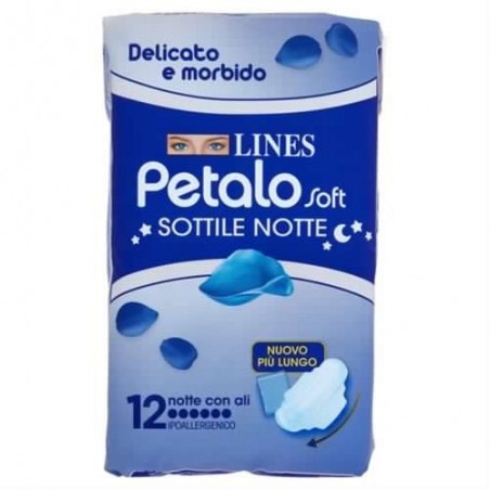 8001480406469Lines Petalo Soft Sottile Notte Con Ali 12pz