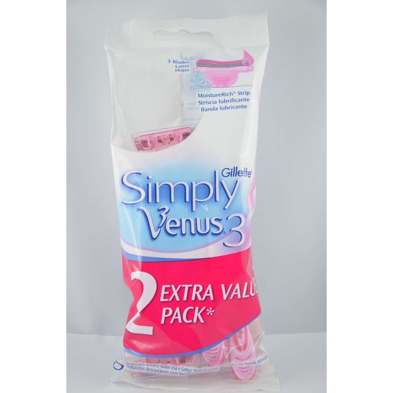 7702018093892Gillette Rasoio Simply Venus 3 - 6pz