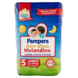 8001480304024Pampers Sole E Luna Mutandino Taglia 5 Junior 14pz