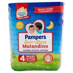 8001480304031Pampers Sole E Luna Mutandino Taglia 4 Maxi 15pz