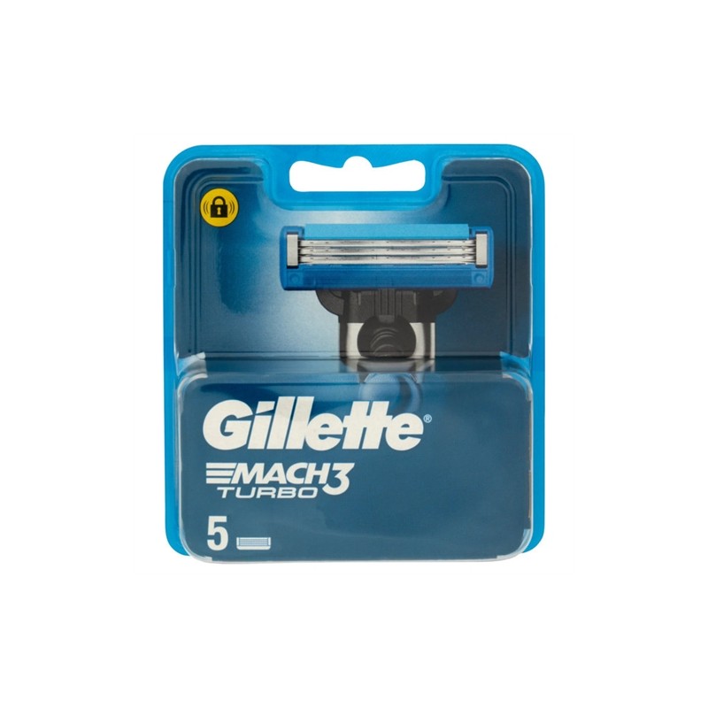 7702018466405Gillette Mach3 Turbo Ricambio New 5pz
