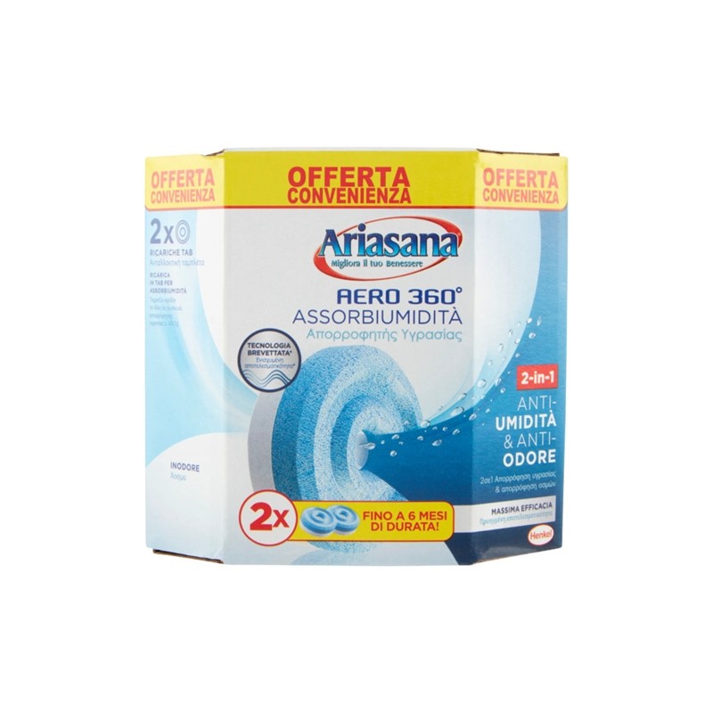 8004630914807Ariasana Aero Tabs Inodore 2x450gr