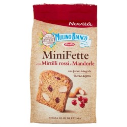 8076809581325Mulino Bianco Mini Fette Con Mirtilli Rossi E Mandrole 90gr