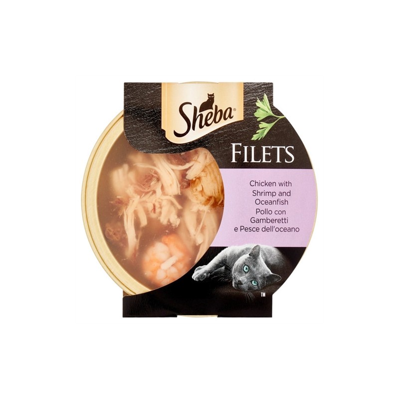 4008429134975Sheba Filets Pollo,Gamberetti E Pesce 60gr