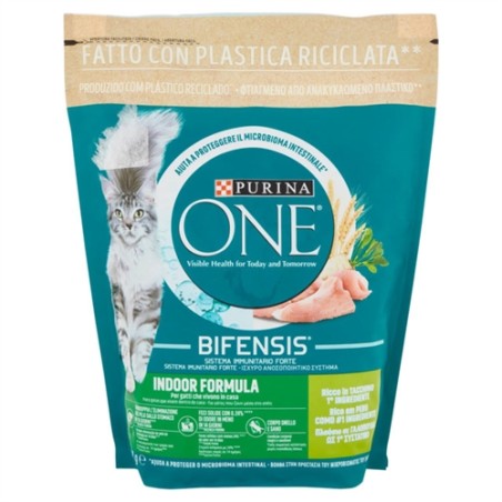 8445290109613Purina One Cat Crocchette Indoor Tacchino New 800gr