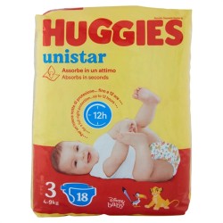 5029053582634Huggies Unistar 4-9kg 18pz