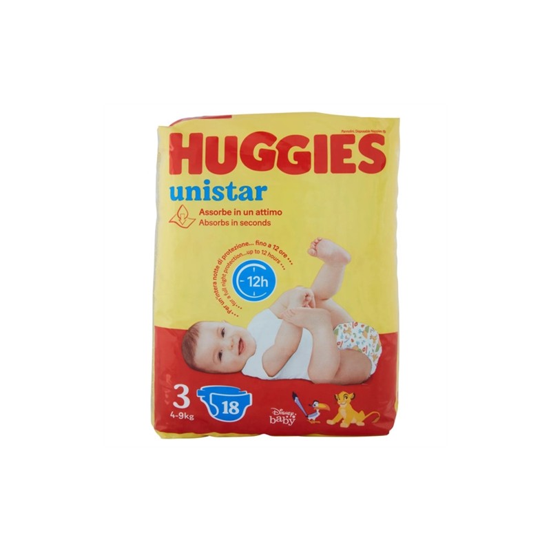 5029053582634Huggies Unistar 4-9kg 18pz